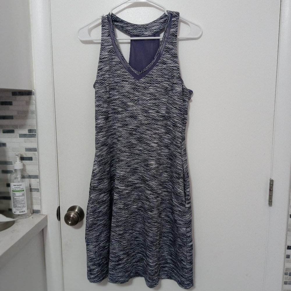MPG MONDETTA RACERBACK STRETCH ATHLETIC SPORT DRESS BUILT IN BRA WITH POCKETS